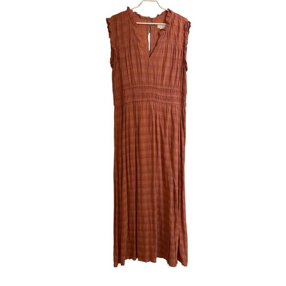 Anthropologie Sleeveless Rust Maxi Dress